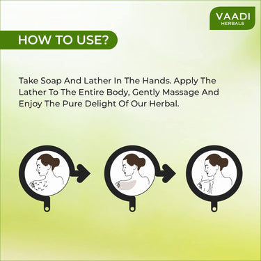 Vaadi Herbals Alluring Neem Tulsi Soap with Vitamin E and Tea Tree Oil, 75g (Pack of 6)